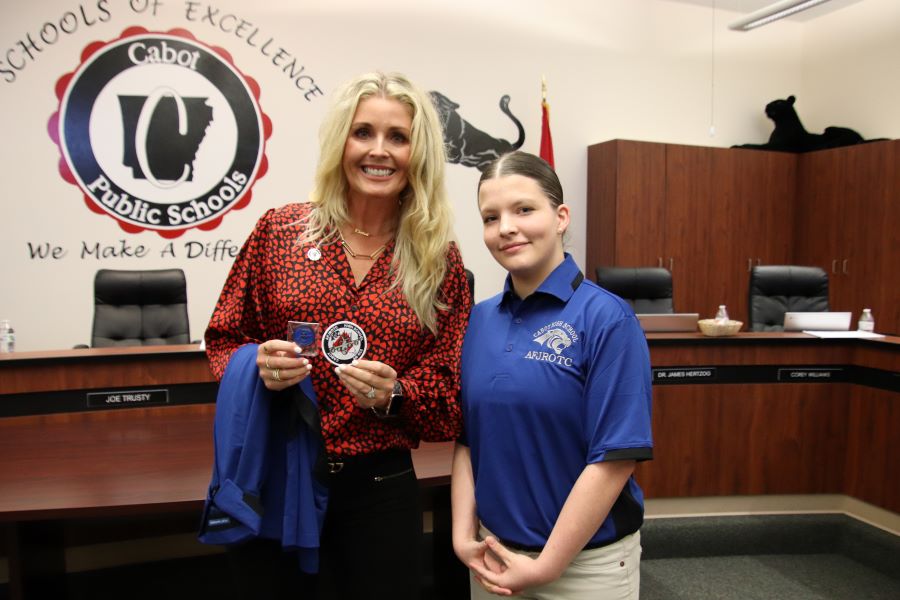 Sarah Owen and cadet